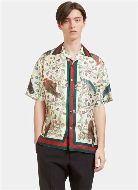 gucci button up shirt short sleeve|gucci button up shirt men.